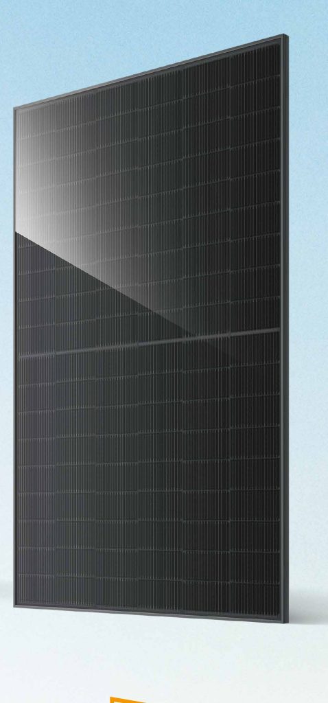 JA Solar JAM54D41-460/LR 460W Full-Black-Solarmodul in Frontansicht