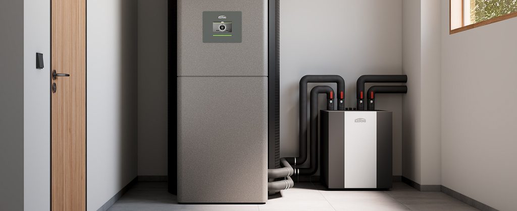 Kermi x-change dynamic terra pro Sole/Wasser-Wärmepumpe im Technikraum