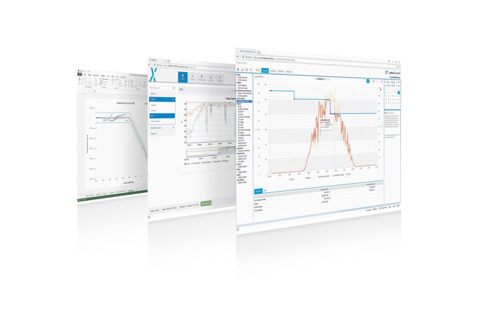 Softwareoberflaeche des meteocontrol Power Plant Controllers