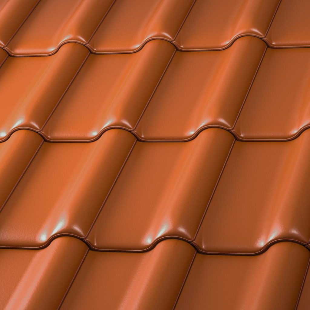 Röben Eifel Flachdachziegel auf dem Dach – Produktansicht