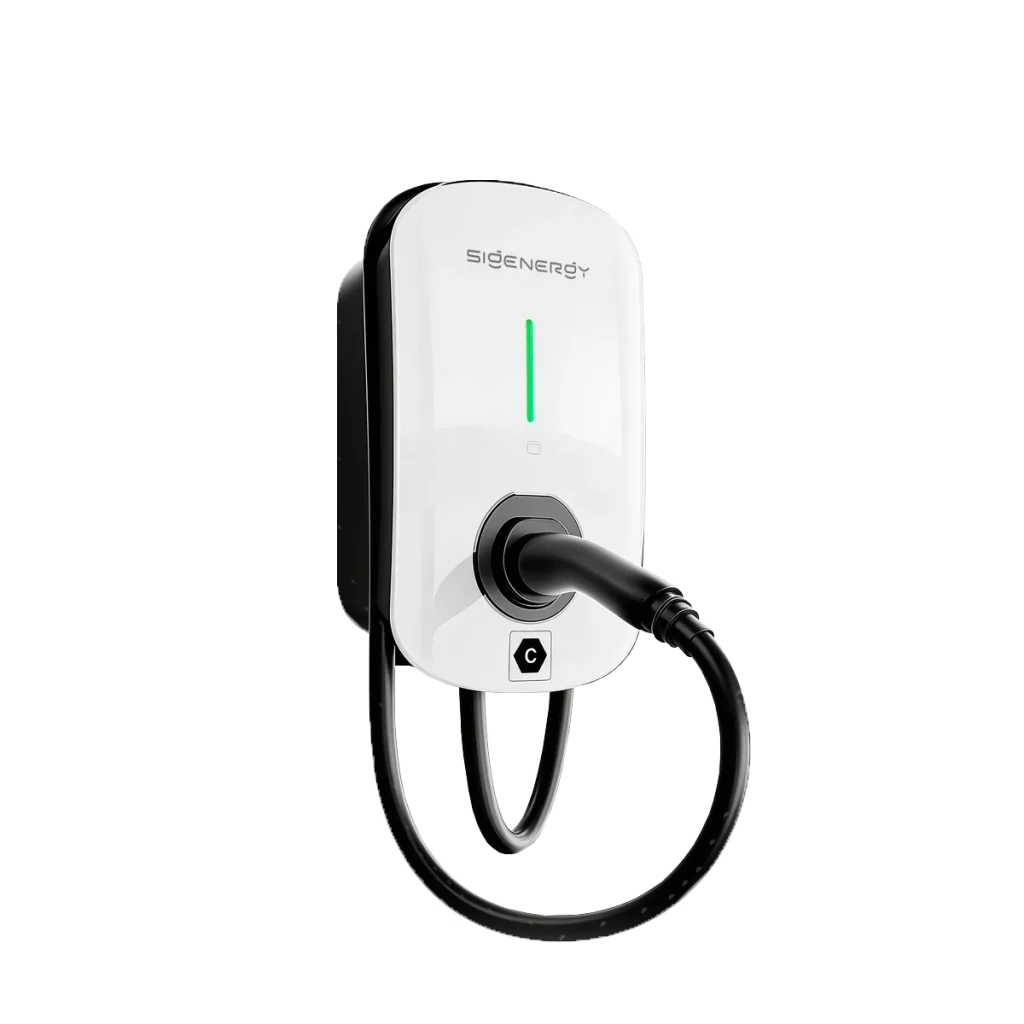 Sigenergy EVAC AC-Wallbox mit Ladekabel in Frontansicht