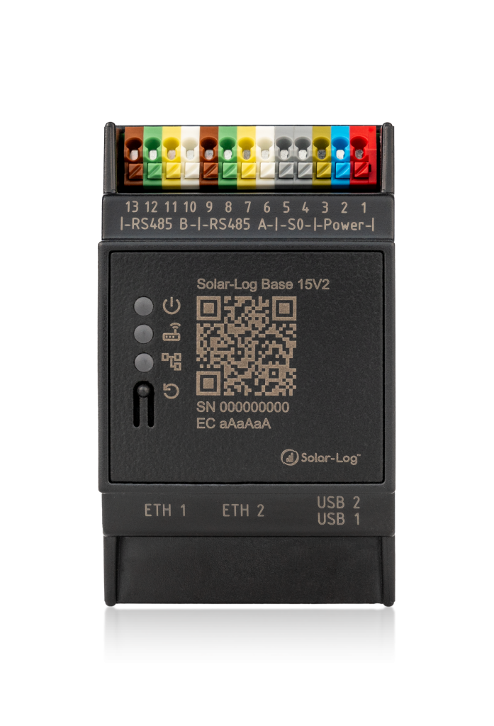 Solar-Log Base 15 V2 Monitoring-Gateway in Frontansicht