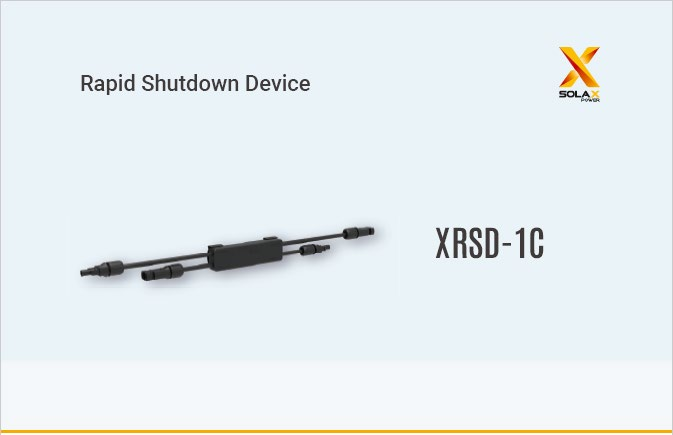SolaX XRSD-1C Rapid-Shutdown-Modul mit Kabeln